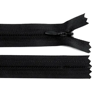 Zip Zip skrytý nedělitelný 3 mm délka 40 cm - 322 černá