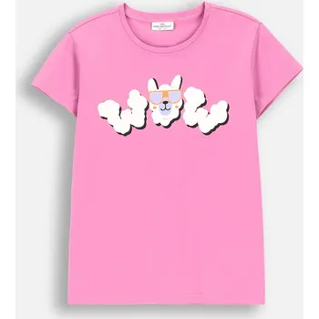 Růžové tričko pro dívku s krátkým rukávem 116 Coccodrillo