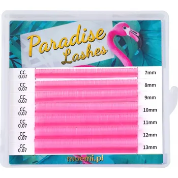 Umělé řasy Barevné řasy Flamingo Paradise Lashes Moemi L 0.07 MIX (7-13mm)