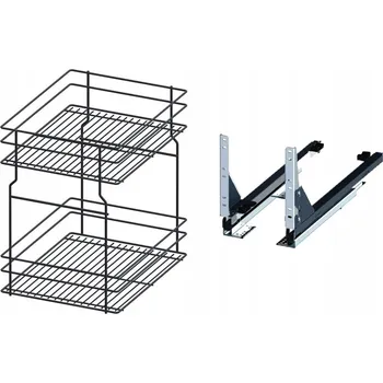 Odpadkový koš Cargo koš do spodní skříňky 50 cm 500 Grafit 2 koše s tlumením dovírání Rejs plný výsuv
