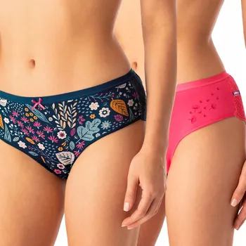 Dámské oblečení Kalhotky KEY LPC-570 B25 L (40) vícebarevné