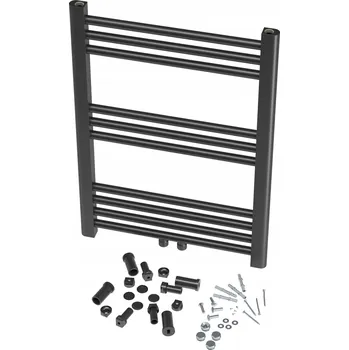 Radiátor KOUPELNOVÝ RADIÁTOR ŽEBŘÍKOVÝ MODERNÍ ČERNÝ 70x50 cm RAVEN