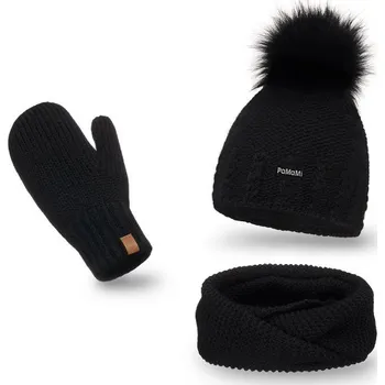 Čepice Pamami Dámský zimní set Delnawaz černá One size