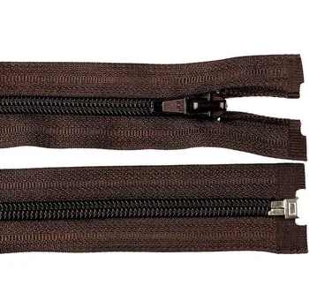 Zip Spirálový zip šíře 5 mm délka 35 cm (bundový) POL - 304 hnědá čokoládová