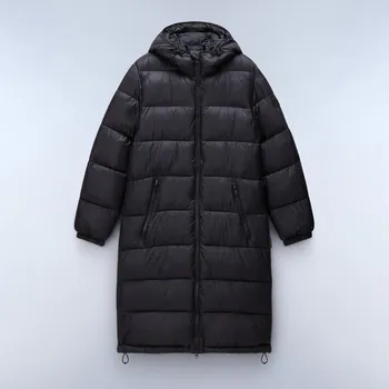 Dámský Kabát NAPAPIJRI A-BOX LOGO LONG H W NP0A4HZ30411 – Černá XL