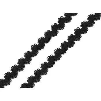 Ozdobná pruženka šíře 10 mm METRÁŽ - 3 černá