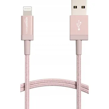 Kabel Amazon USB - Apple Lightning 0,9 m růžový