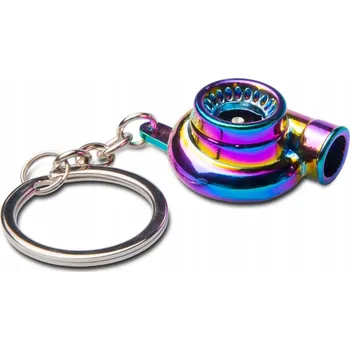 Přívěsek na klíče - turbo, duhové