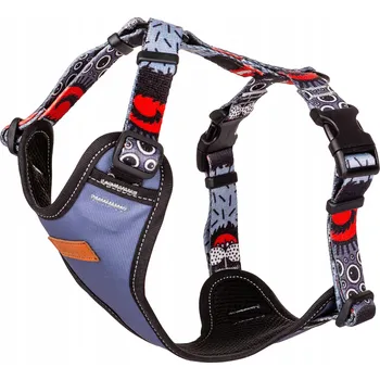 Postroj pro psa BEZÚTLAKOVÉ postroje GUARD pro středního psa, knírače, velikost S, 20 mm Ukory ŠEDÉ