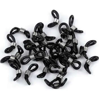 Pouzdro na brýle Silikonové gumičky na brýle - černostříbrné