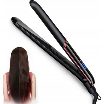 Žehlička na vlasy ŽEHLIČKA NA VLASY A KULMA 220V 1.8M 2V1 PŘENOSNÁ ČERNÁ