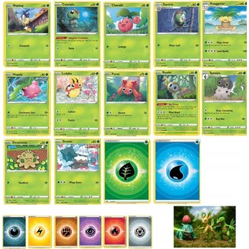 Karetní hra Originální karty Pokémon TCG – Balíček Travní Energie od Marta|SMIETANA ART GANG