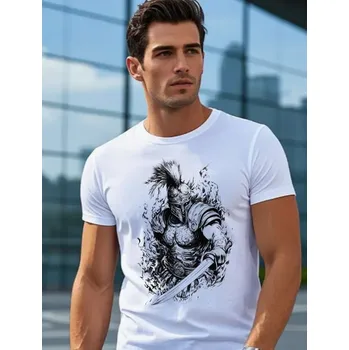 Pánské tričko STRIKER Pánské tričko Art Antický bojovník 2 Barva: Bílá, Velikost: XL