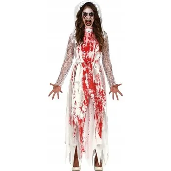Karnevalový kostým Kostým Krvavá panna, nevěsta na Halloween, velikost L