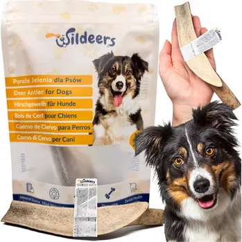 Pamlsek pro psa Jelení paroží pro psy, kousátko velikosti M, měkké, 13-17 cm, 45-65 g, přírodní, 1 ks