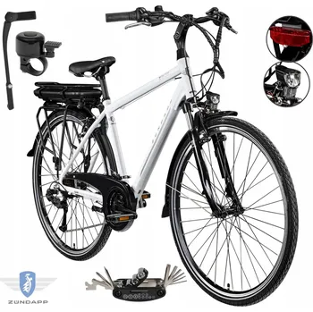 Elektrokolo Elektrokolo Zundapp Z802, 19 palců, hliníkový rám, 28" kola, bílé, 250 W