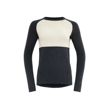Devold EXPEDITION SILK dámské dvouvrstvé triko s dlouhým rukávem Ink/OffWhite