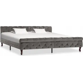 Postel Čalouněná dvoulůžková postel 200x200 v odstínech šedé