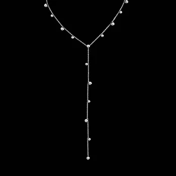 Náhrdelník Dlouhý elegantní náhrdelník z chirurgické oceli s kuličkami č. 1738