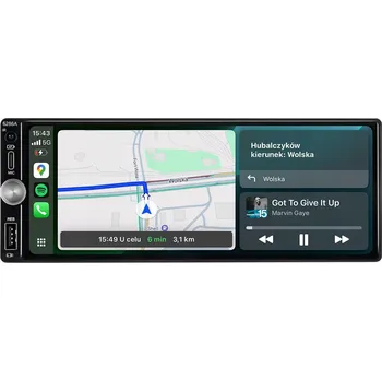 Autorádio 1DIN AUTORÁDIO S NAVIGACÍ ANDROID CARPLAY MAPY APLIKACE BLUETOOTH DSP SIM modem