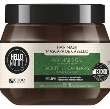 Vlasová regenerace Maska na vlasy Hello Nature s konopným olejem