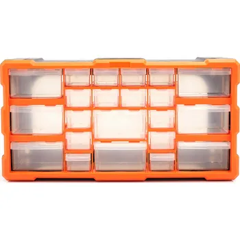 MODULÁRNÍ DÍLENSKÝ ORGANIZÉR 22 ZÁSUVEK K-510 - KUFŘÍK, ZÁVĚSNÝ, DO DÍLNY/GARÁŽE