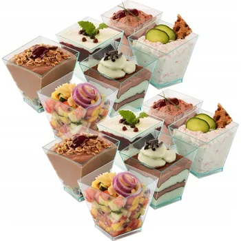 Party nádobí 12x Dezertní pohárky na panna cottu a tiramisu