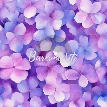 Silky, Drobnější fialkové kvítky (E)** (Lehká vzdušná šatovka)