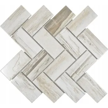 Dlažba Keramická dlaždice béžová, Vzor rybí kost