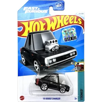 Hračka 70 Dodge Charger Black - HOT WHEELS