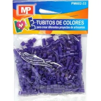 Dětské navlékací korálky Zažehlovací korálky fialové MP Crafts DIY pro navlékání