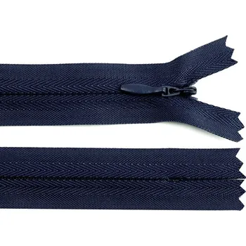 Zip Zip skrytý nedělitelný 3 mm délka 60 cm - 330 modrá tmavá