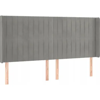 Čelo postele sametové světle šedé 183x118 cm