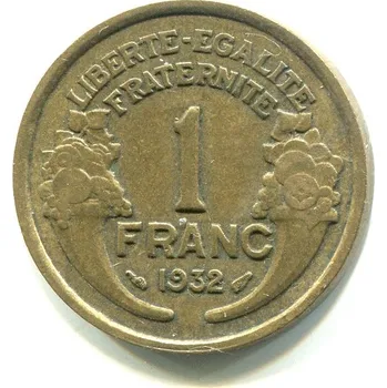 FRANCIE. 1 franc 1932.