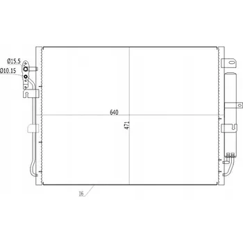 Výparník klimatizace Hart 621 697 Kondenzátor klimatizace (chladič)