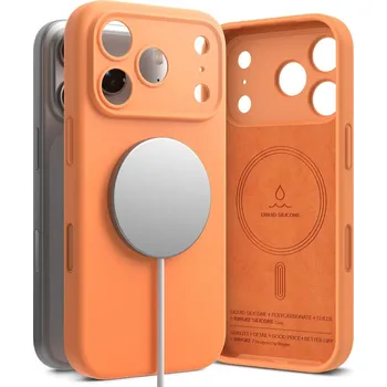 Náhradní díl pro mobilní telefon Kryt Ringke Silicone Magnetic Magsafe iPhone 17 Pro Max Tangerine