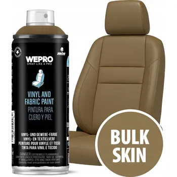 Barva ve spreji MTN WEPRO Lak na kůži 400ml BÉŽOVÝ – oprava sedadel a čalounění