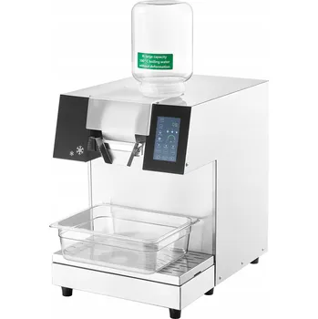 Výrobník ledu Výrobník ledové tříště 180 KG/24H 500W s dotykovým LCD displejem Nerezová Ocel