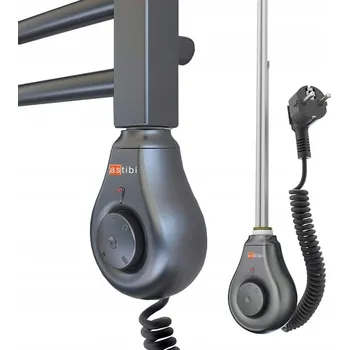 Radiátor Topné těleso do koupelnového radiátoru s termostatem 300W ANTRACIT