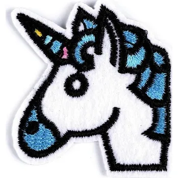 Textilní nažehlovací páska Nažehlovačka jednorožec - 7 modrá tyrkys