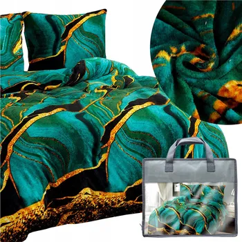 Povlečení POVLEČENÍ 160x200 3dílné z mikrovlákna PLUSZOWE zimní chlupaté medvídkové MARTINO