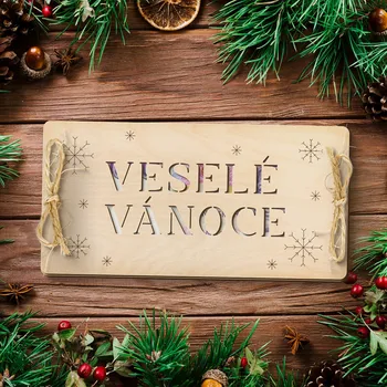 Dřevia Dárková obálka na peníze - VESELÉ VÁNOCE