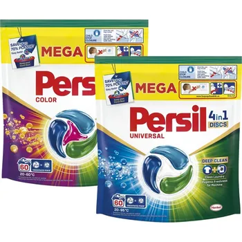 Kapsle na praní Persil Discs Color Regular 4-v-1 prací Kapsle Mix 60 ks x 2