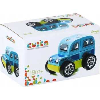 Hračka pro nejmenší Dřevěná skládačka Cubika 13180 terénní vůz 5 dílů