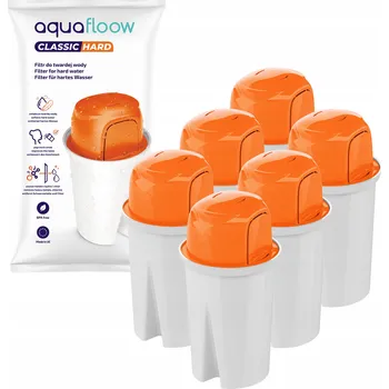 Filtrace vody Filtrační vložka do filtrační konvice AquaFloow Classic Hard, 6 ks