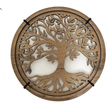 Obraz Li-Go "Strom života" Dřevěný obraz s hloubkou 4 cm Provedení rámu, povrchu: dub světlý, rozměr obrazu: 32 cm