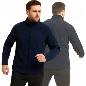 Pánská mikina TEPLÝ PÁNSKÝ ROZEPÍNACÍ FLEECE, MODRÁ MIKINA