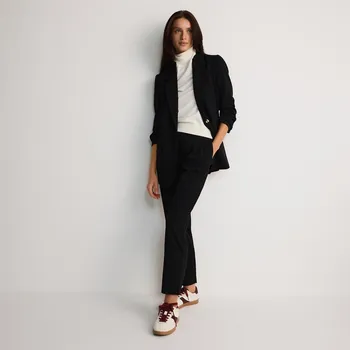 Dámské kalhoty Reserved - Kalhoty jogger se sklady - černý - 8172B-99X - 8172B-99X-S-4