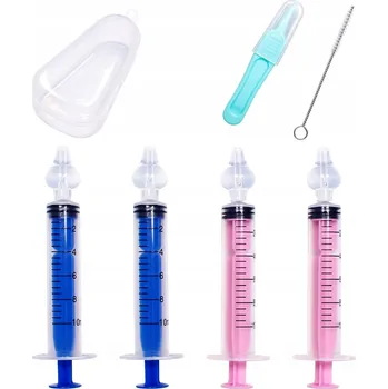 Kojenecká hygiena STŘÍKAČKA PRO VÝPLACH NOSU PRO MIMINKA SADA 4 KUSŮ