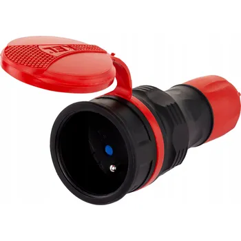 Elektrická zásuvka Elektrická Zásuvka hermetická Plast-Rol černá